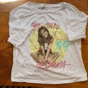Y2K favorite!  Cropped, boxy t shirt with Britney Spears.